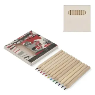 12 colouring pencils in recycled milkcarton box - LT91521 (gadzety reklamowe)